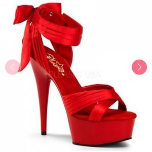 Red high heels size 12